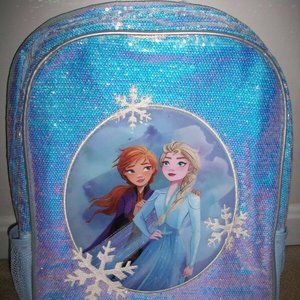 new Disney Store Anna and Elsa Backpack – Frozen 2 w/ Sequins NWT